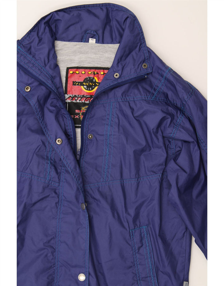 ASTROLABIO Womens Hooded Rain Jacket IT 42 Medium Blue Vintage Astrolabio and Second-Hand Astrolabio from Messina Hembry 