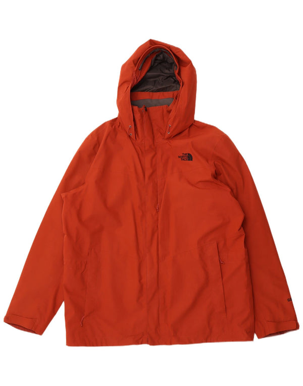 THE NORTH FACE Chaqueta impermeable con capucha Gore-Tex para hombre UK 42 XL Naranja Poliéster