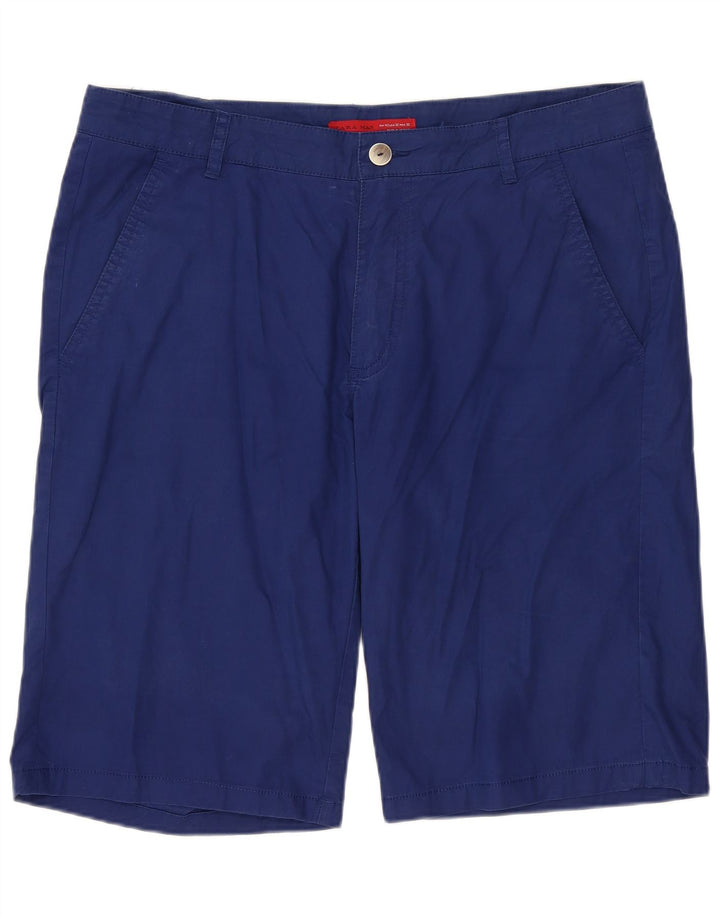 ZARA Pantalones cortos chinos para hombre EU 42 Large W32 Algodón azul