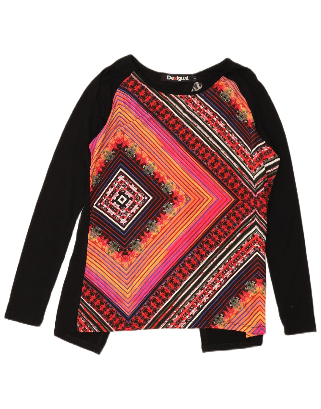 DESIGUAL Blusa para mujer Top UK 10 Small Viscosa geométrica multicolor