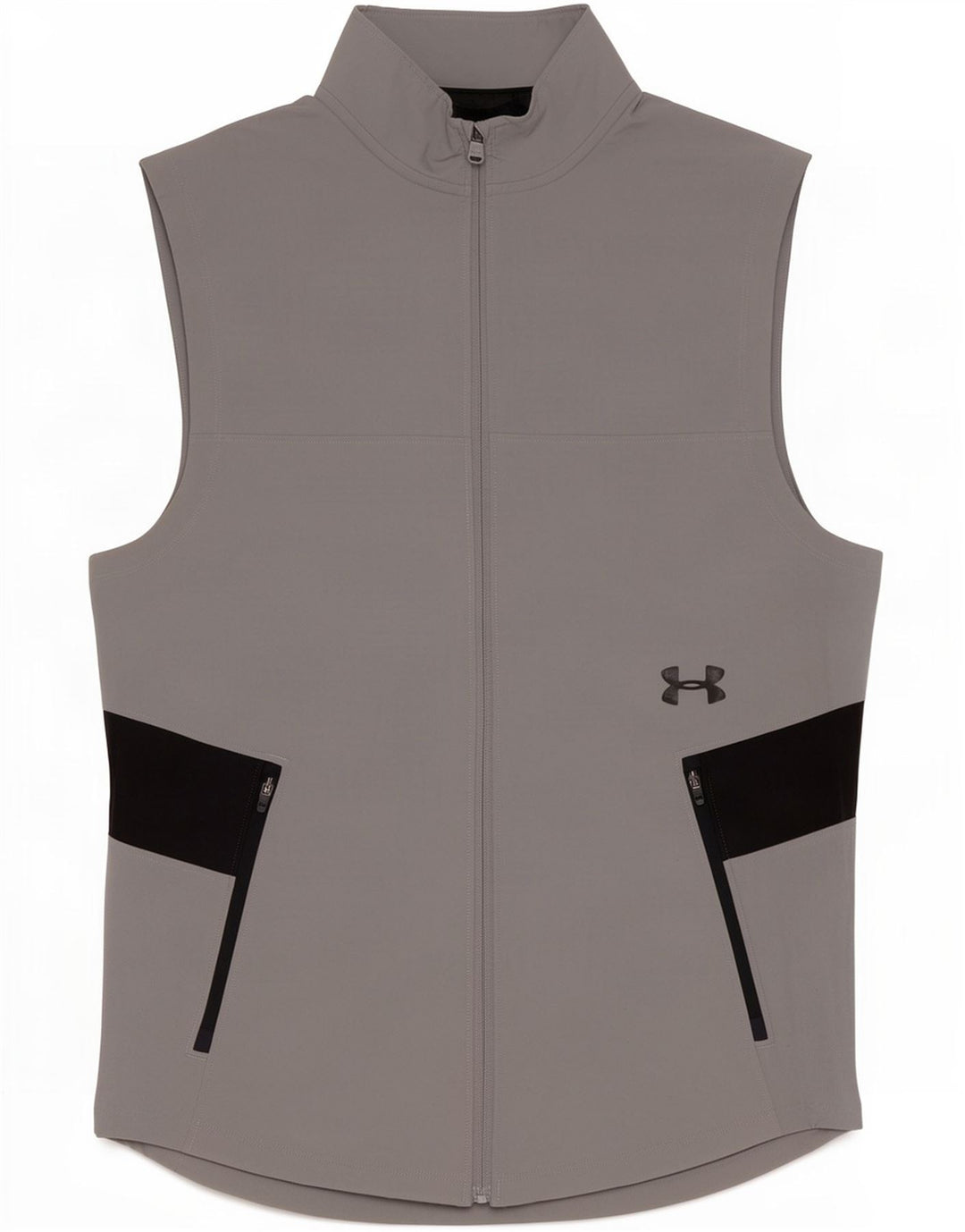 Under Armour Chaqueta de chándal sin mangas para hombre, color gris pequeño, color block