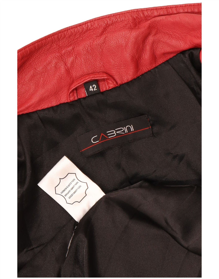 Cabrini Chaqueta de cuero para mujer IT 42 Cuero rojo mediano