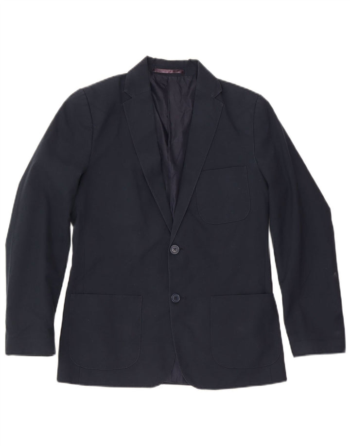 Marks & Spencer Chaqueta tipo blazer de 2 botones para niño 13-14 años Azul marino Poliéster