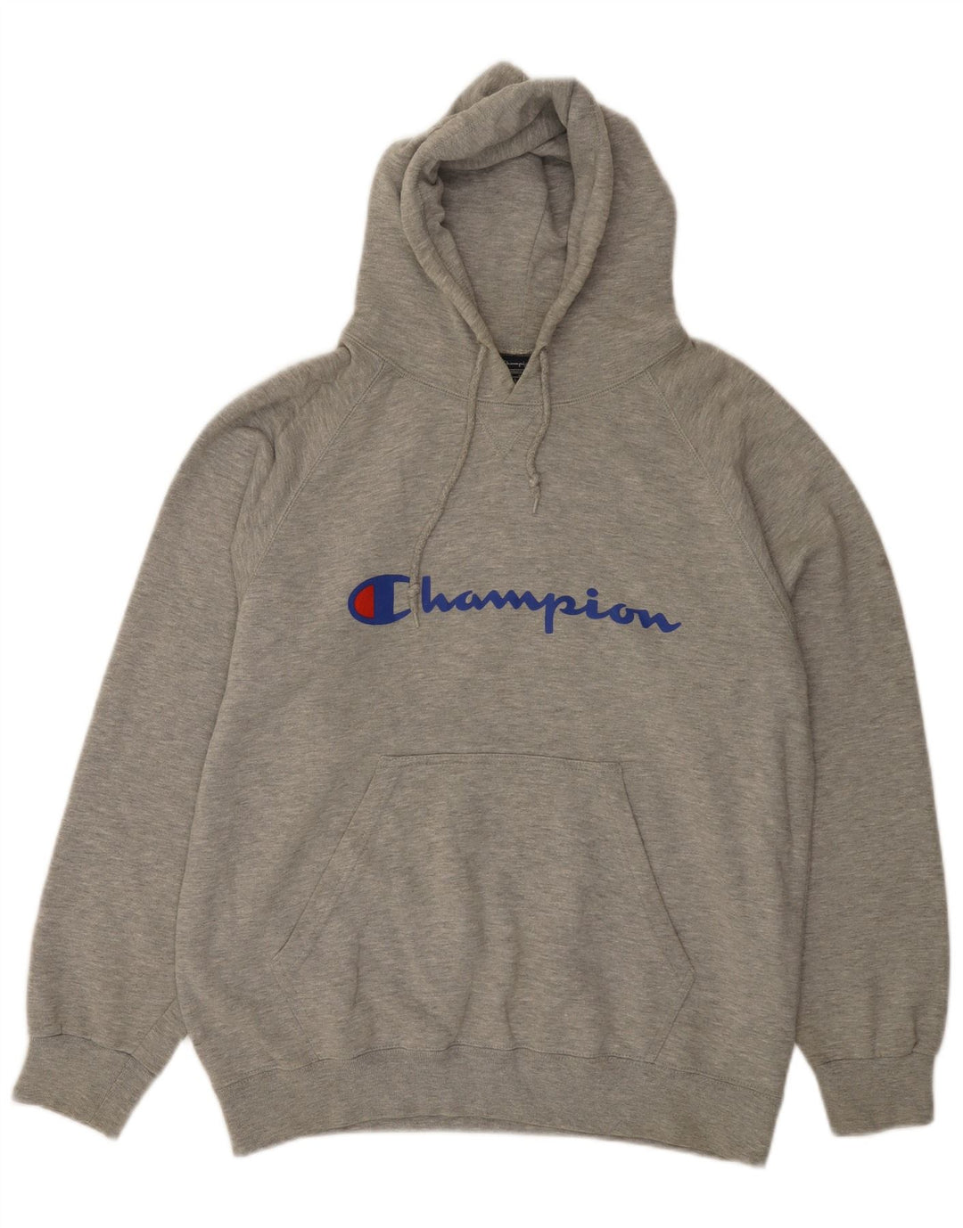 Champion Sudadera Con Capucha Gráfica Para Hombre Jersey Grande De Algodón Gris