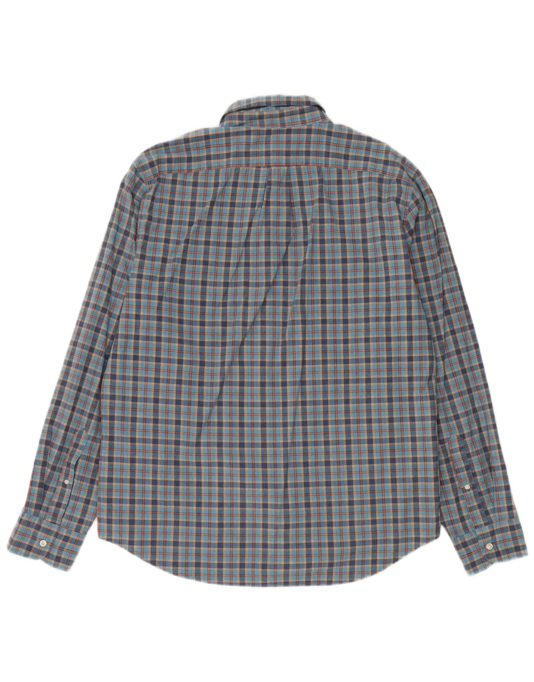 J. Crew Camisa de corte clásico para hombre de algodón a cuadros azules grandes