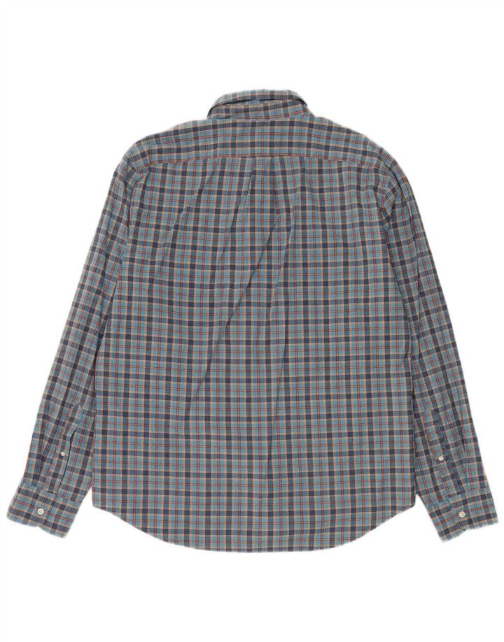 J. Crew Camisa de corte clásico para hombre de algodón a cuadros azules grandes