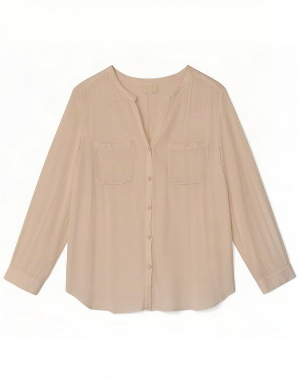 Blusa tipo camisa para mujer Ghost UK 46 Large Off White Viscosa