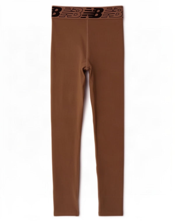 New Balance Leggings gráficos para mujer UK 10 Small Beige Colorblock