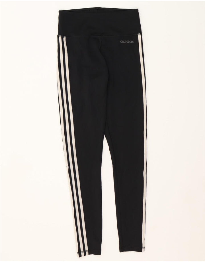 ADIDAS Womens Aeroready Leggings UK 8/10 Small  Black Polyester Vintage Adidas and Second-Hand Adidas from Messina Hembry 