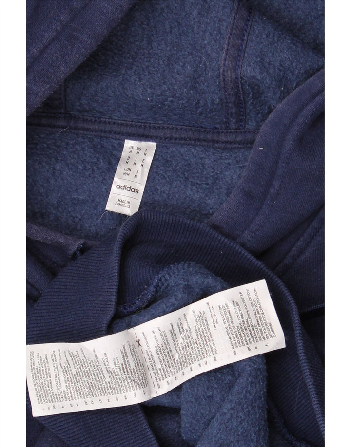 ADIDAS Hombre Sudadera con capucha Jumper Medium Azul Marino Algodón