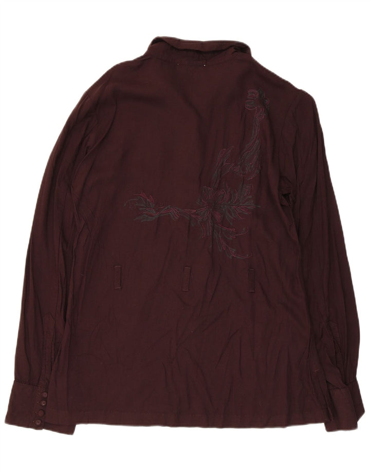 Diesel Blusa tipo jersey para mujer UK 40 XL Rayón floral marrón