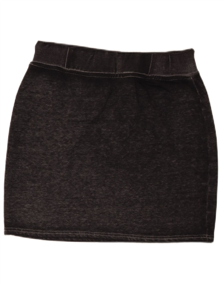 Superdry Minifalda Gráfica Mediana W30 De Algodón Moteado Negro