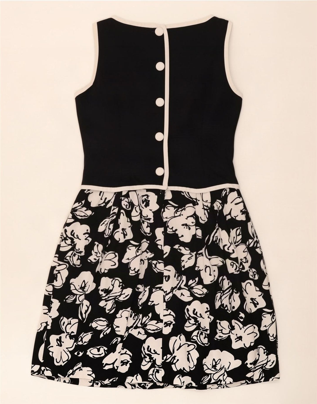 Luisa Spagnoli Vestido básico sin mangas para mujer IT 46 Large Black Floral
