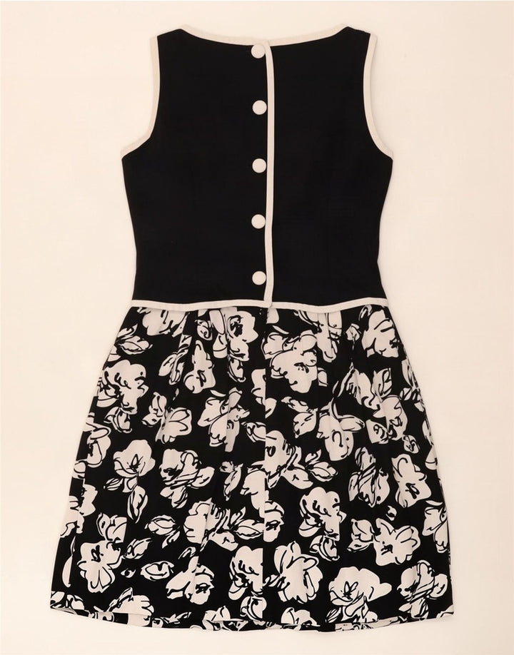 Luisa Spagnoli Vestido básico sin mangas para mujer IT 46 Large Black Floral