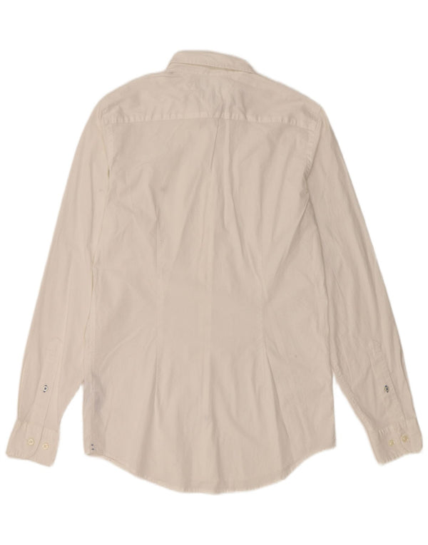 TOMMY HILFIGER Camisa slim fit para hombre Small White Cotton