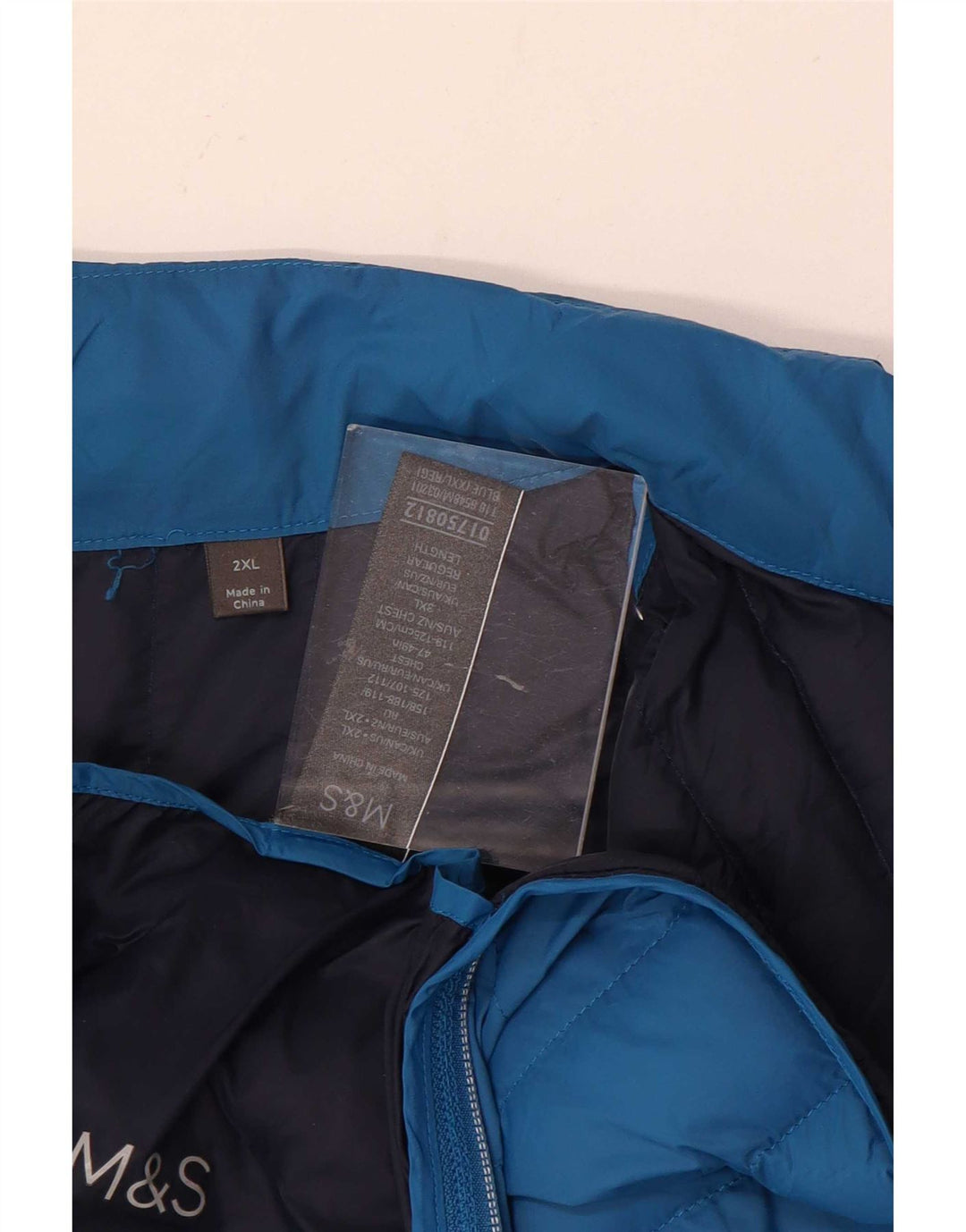 Marks & Spencer Chaleco acolchado para hombre UK 44 2XL Poliamida azul