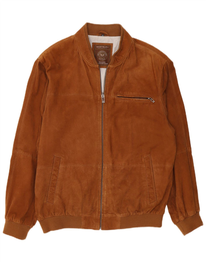 WESTBURY Chaqueta bomber de ante para hombre EU 54 2XL Cuero marrón