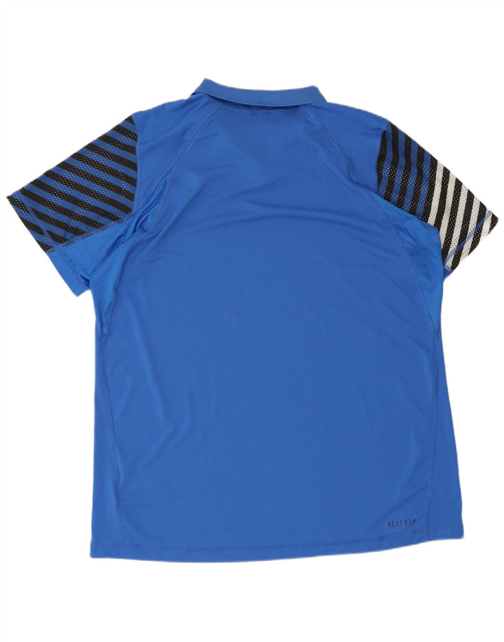Adidas Polo Hombre 2XL Poliéster Rayas Azules