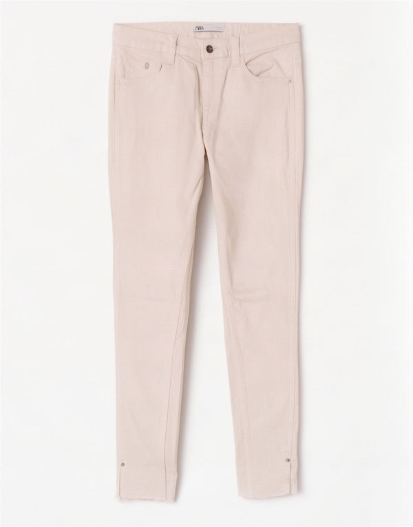 Zara Vaqueros pitillo para mujer EU 38 Small W28 L27 Blanco