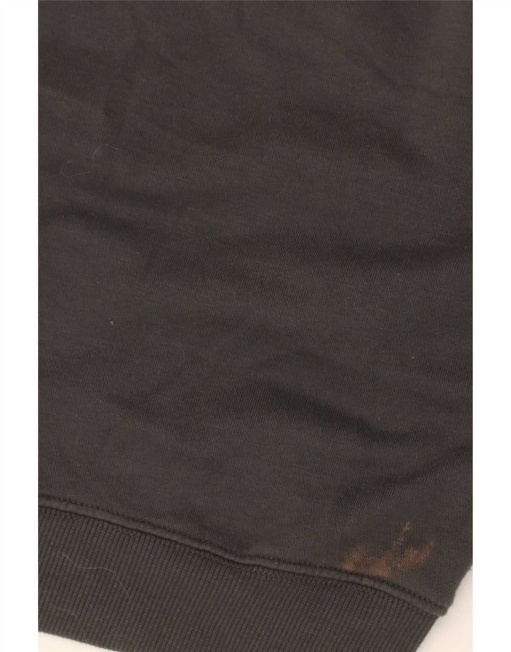 Zara Mujer Crop Sudadera Jumper UK 44 Poliéster Gris Medio