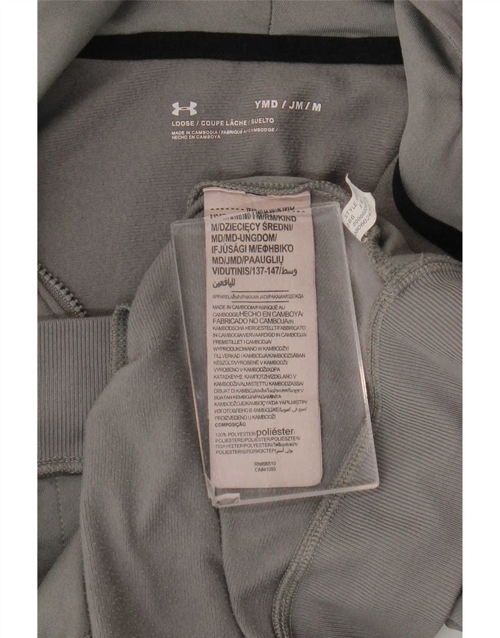 Under Armour Sudadera con capucha y cremallera para niños 9-10 años Gris medio Colorblock