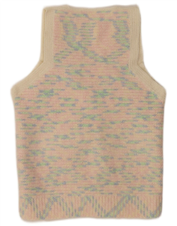 Vintage mujer Cardigan suéter Reino Unido 14 medio multicolor moteado
