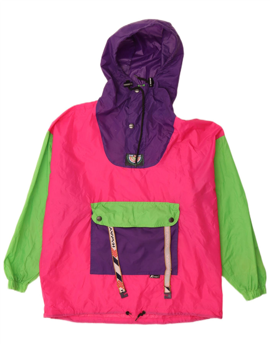 K-Way Chaqueta impermeable tipo jersey para hombre UK 36 Small Multicolor Colorblock