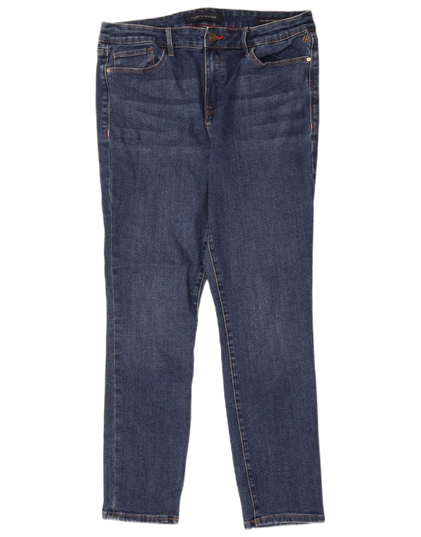 Tommy Hilfiger Vaqueros Raleigh de talle alto para mujer, ajustados, talla 10, grande, W34, L28, azul