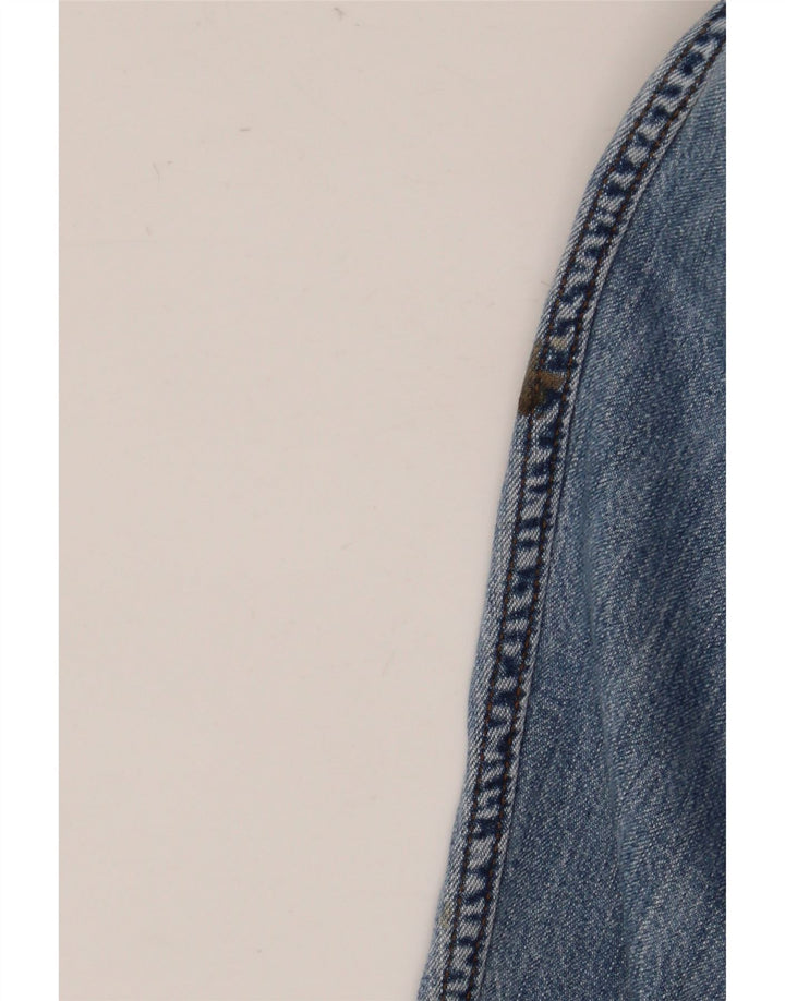 Carrera Camisa vaquera occidental para hombre 2XL Algodón azul clásico