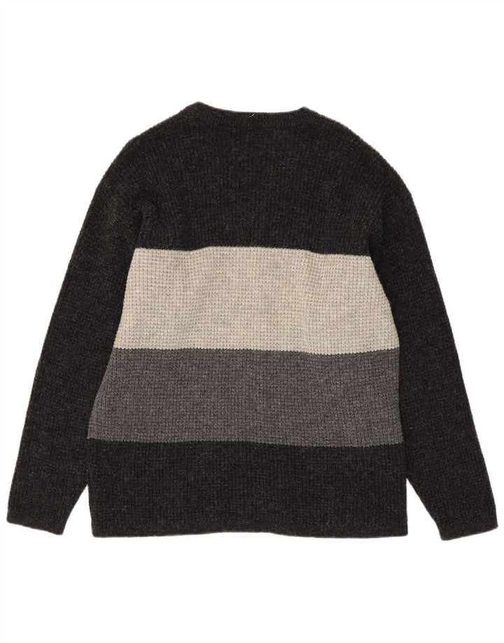 Levi's Jersey con cuello en V para hombre de lana virgen color block en gris grande