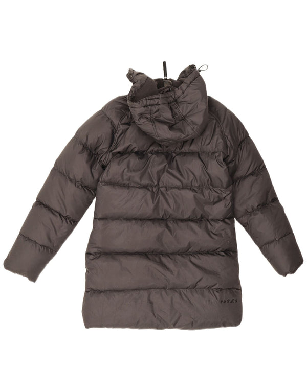 Helly Hansen Abrigo acolchado extragrande con capucha para mujer UK 10 Small Black Nylon