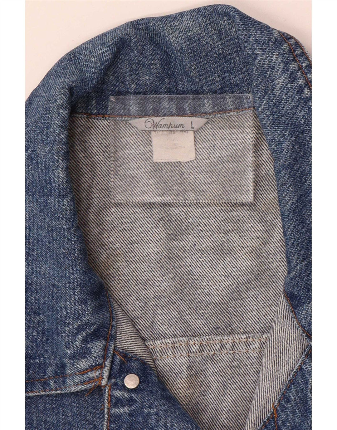 Wampum Chaqueta vaquera para hombre UK 40 Large Algodón azul