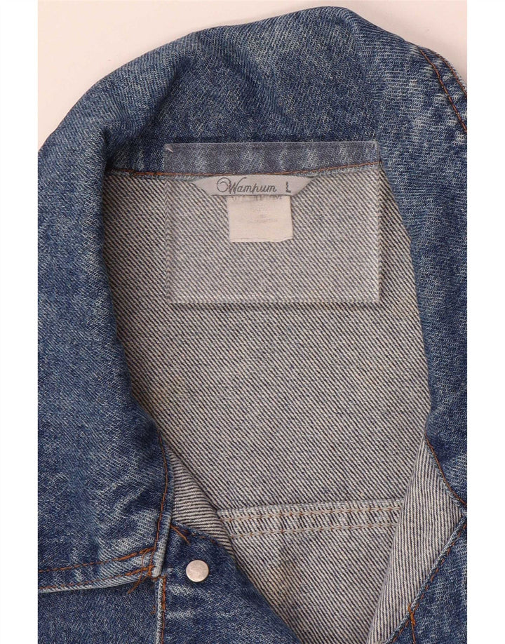Wampum Chaqueta vaquera para hombre UK 40 Large Algodón azul