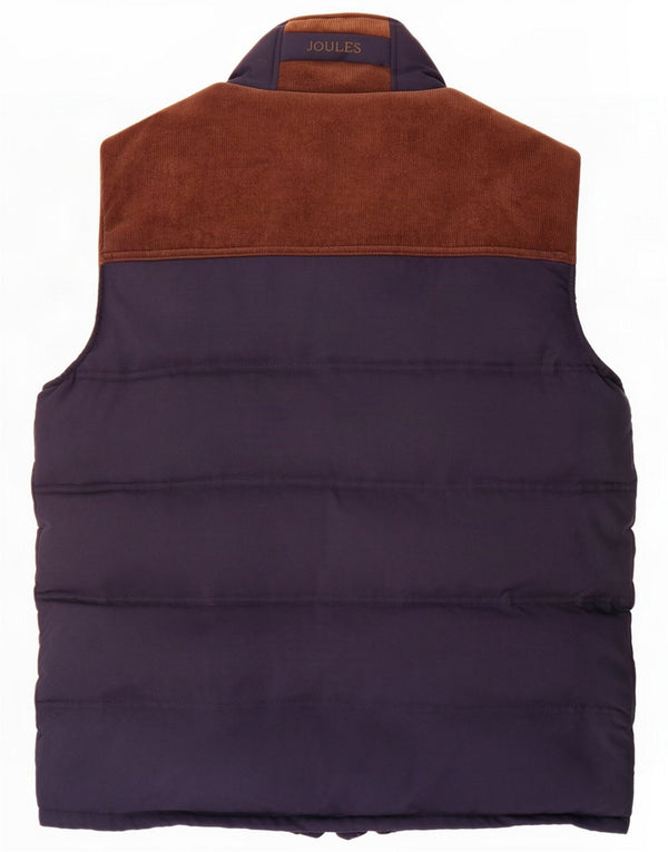 Joules Chaleco acolchado para hombre UK 40 Large Azul marino Colorblock Poliéster