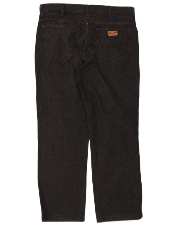 Wrangler Vaqueros rectos elásticos Texas para hombre W36 L28 Algodón negro