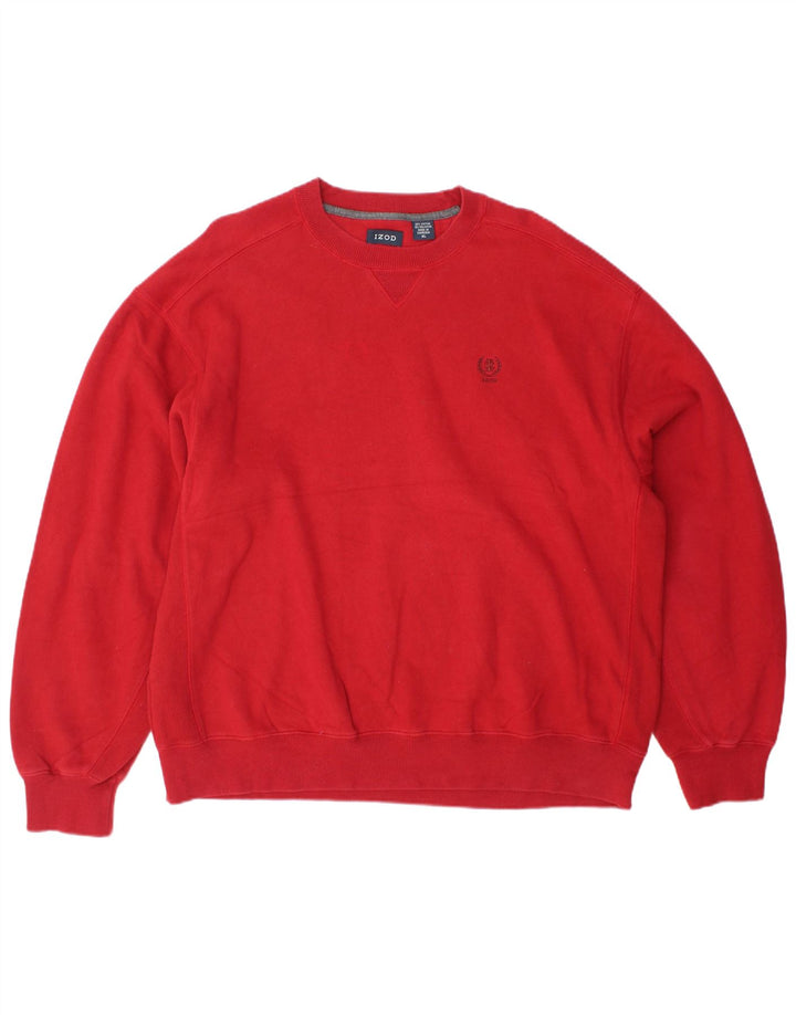 IZOD Sudadera Hombre Jumper XL Algodón Rojo