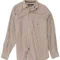 Camisa Nautica Hombre Algodón Rayas Gris Medio