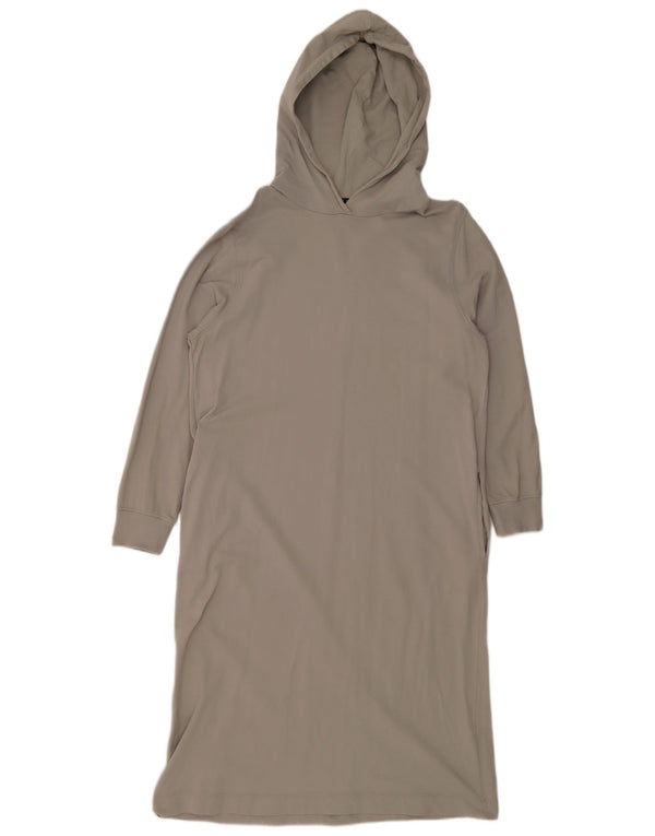 Zara Vestido Con Capucha De Manga Larga Para Mujer UK 46 Grande Gris