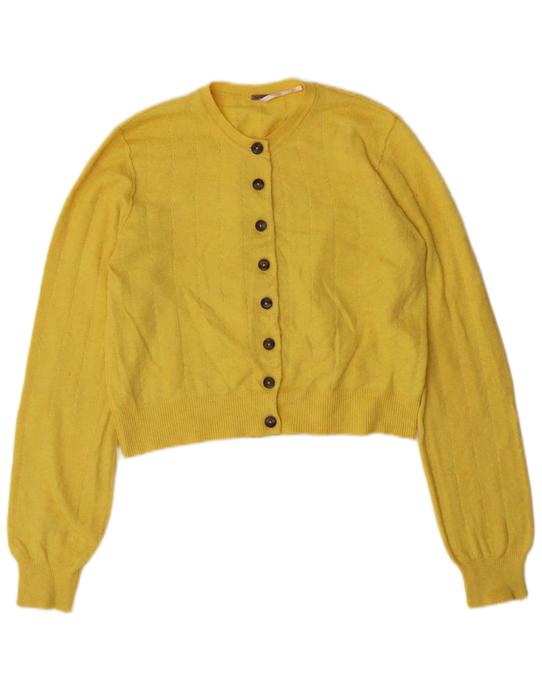 PEPE Jeans - Cárdigan corto para mujer, talla 40, poliéster amarillo pequeño