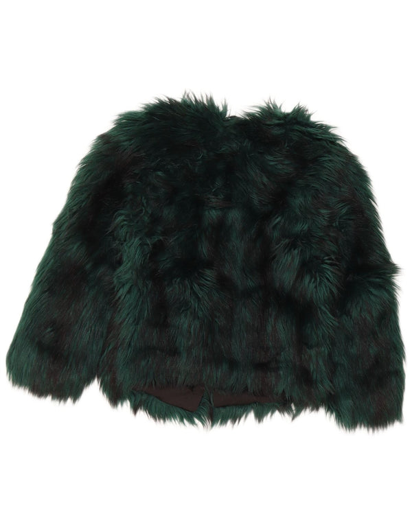 Guess Chaqueta Bolero de Piel Sintética para Mujer UK 6 XS Acrílico Verde