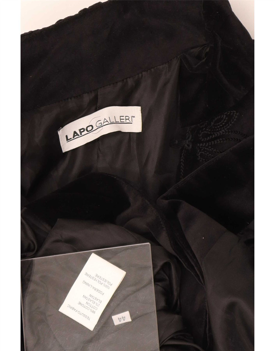 Abrigo para mujer Lapo Galleri IT 44 Algodón floral negro mediano