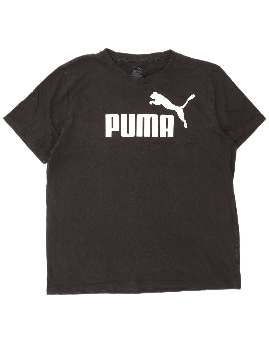 PUMA Camiseta gráfica para hombre Top XL Algodón negro
