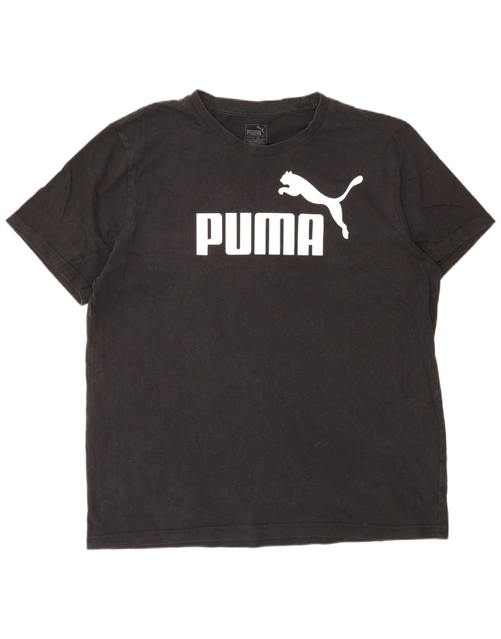 PUMA Camiseta gráfica para hombre Top XL Algodón negro