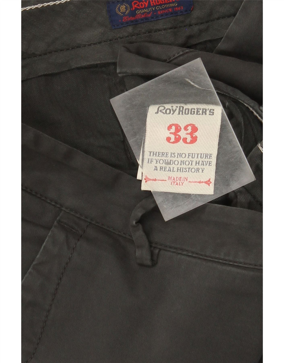 Roy Rogers Pantalones chinos ajustados para hombre W33 L31 Algodón gris