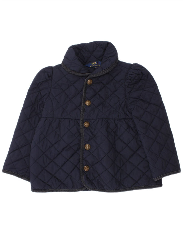 Polo Ralph Lauren Chaqueta Acolchada Niña 2-3 Años Azul Marino Poliéster
