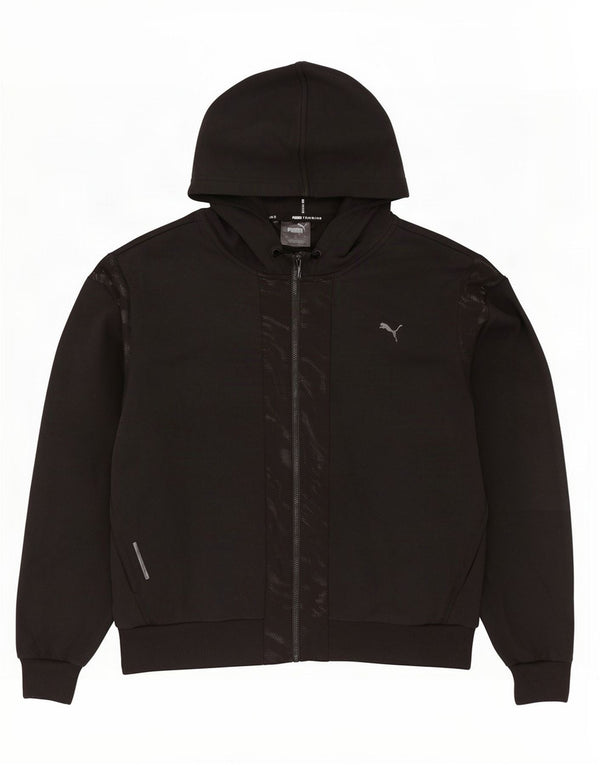 Puma Sudadera con capucha y cremallera para mujer UK 18 XL Algodón con estampado animal negro