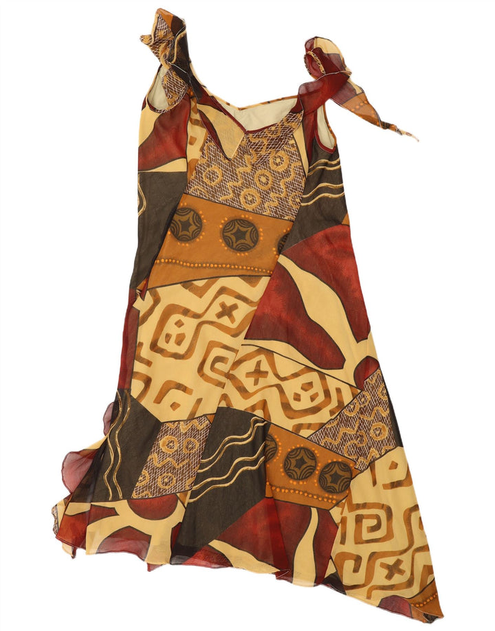 Rene Derhy Vestido asimétrico para mujer IT 48 XL Patchwork multicolor
