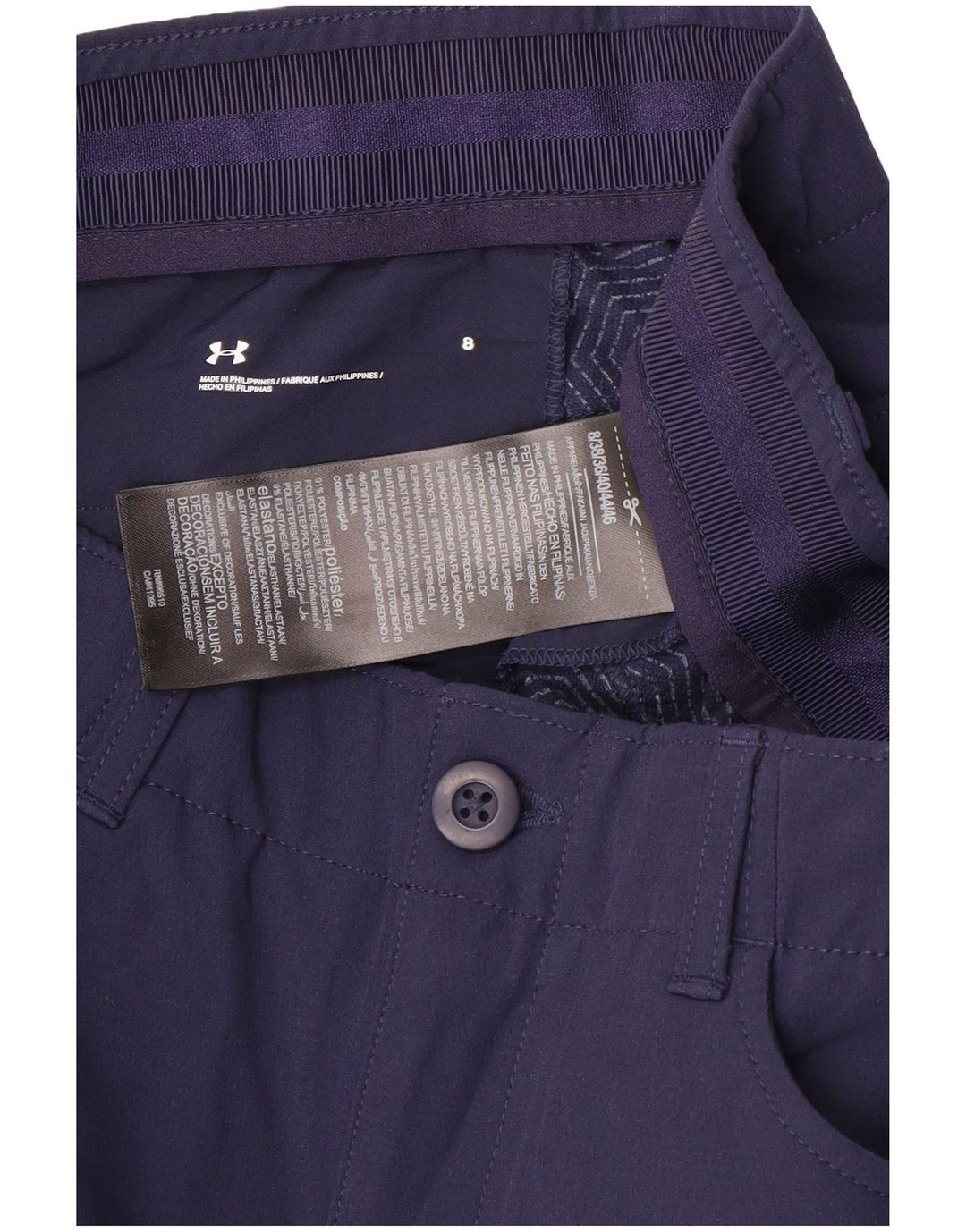 Under Armour Pantalones casuales delgados para mujer US 8 Medium W32 L31 Azul marino