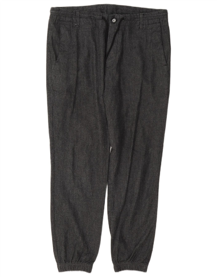 Massimo Dutti Pantalón chino para hombre EU 42 Large W32 L28 Grey Herringbone