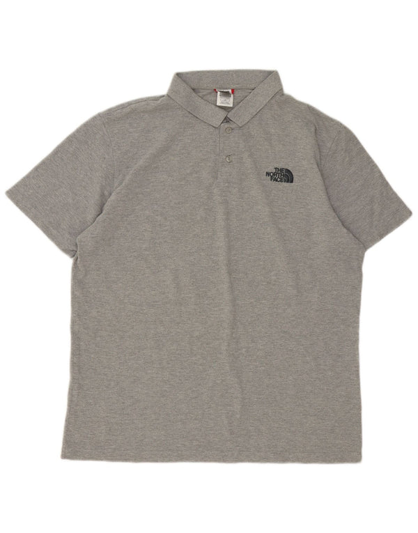 The North Face Polo para hombre de algodón gris grande